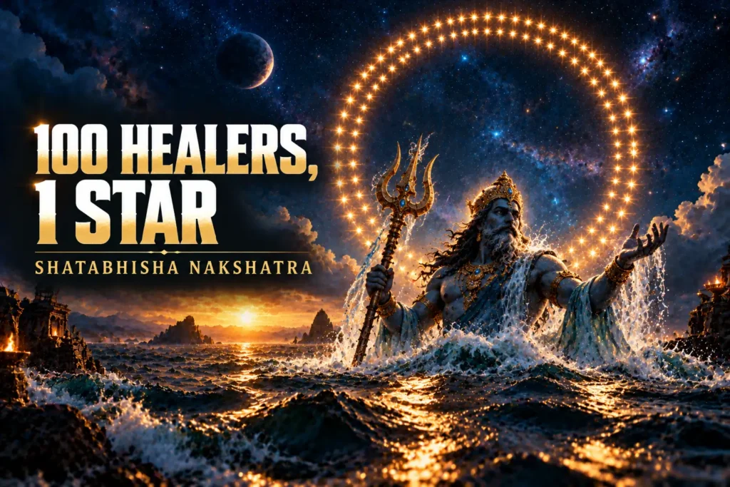 Shatabhisha Nakshatra: Traits, Padas, Career, Marriage and Remedies 1 Shatabhisha Nakshatra symbol, an empty circle of a hundred stars with Varuna rising from the ocean