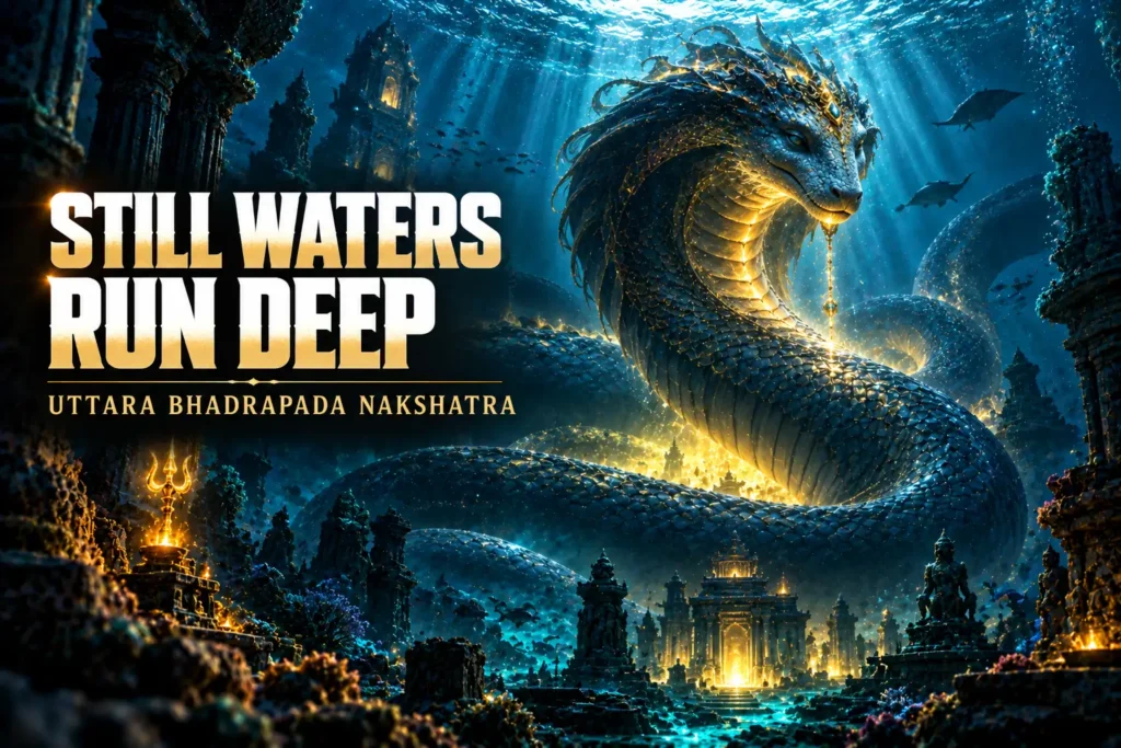 Uttara Bhadrapada Nakshatra: Traits, Padas, Career, Marriage and Remedies 1 Uttara Bhadrapada Nakshatra symbol, the serpent Ahirbudhnya coiled in the glowing deep ocean